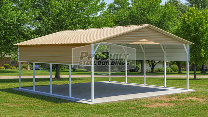20x20 Vertical Roof Carport