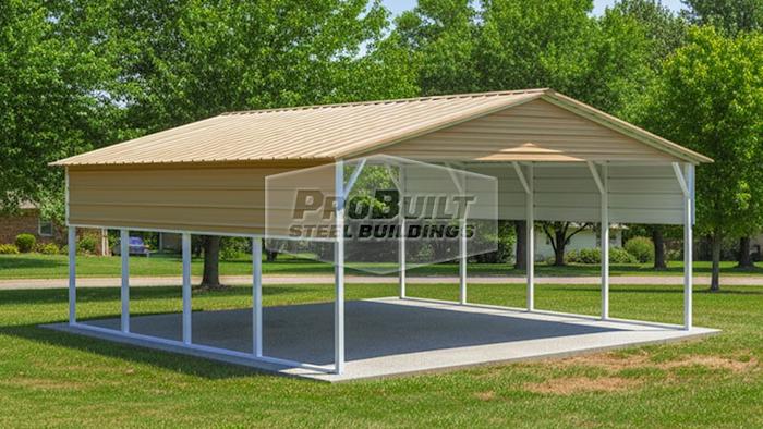 20x20 Vertical Roof Carport