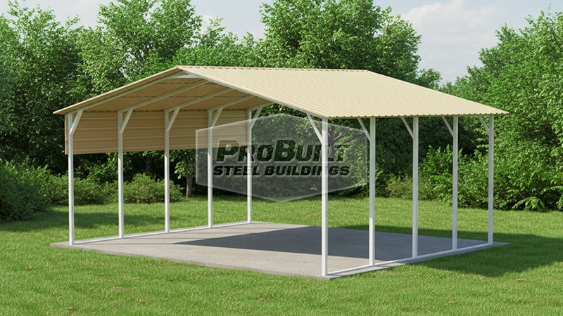 24x20 Vertical Roof Carport