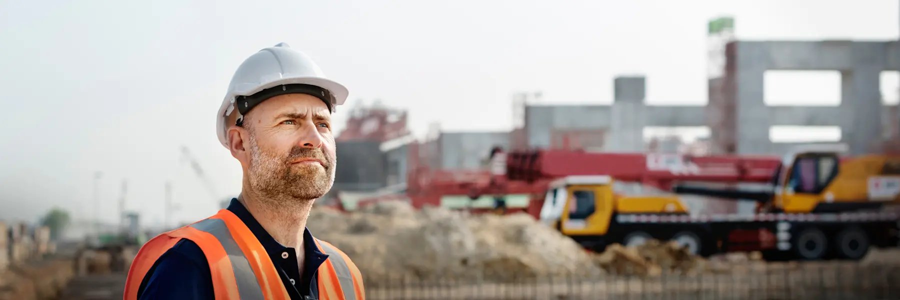 Construction worker on job site