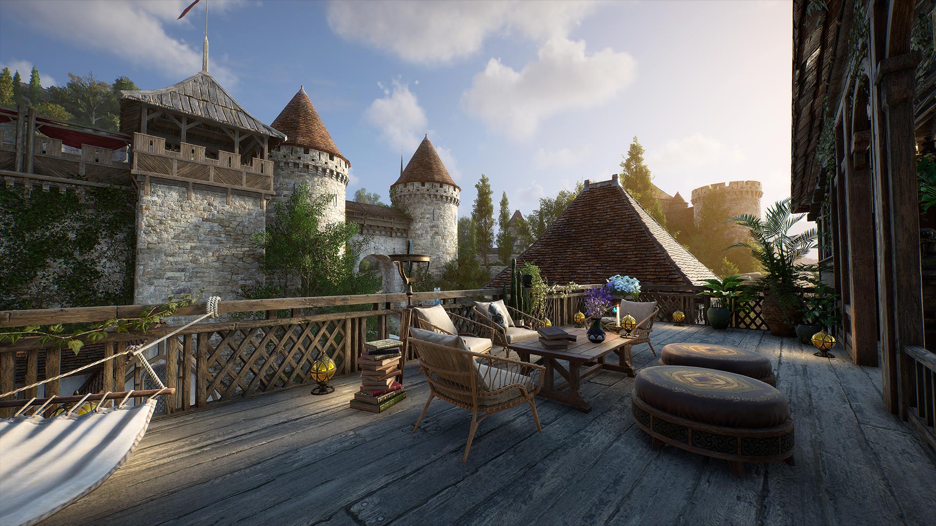 Throne and Liberty housing in Solisium village with customizable features