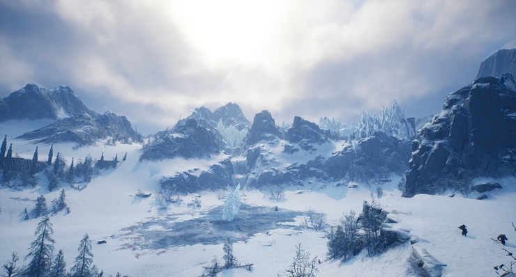 An ancient city where a once-thriving civilization fell to ruin. Towering ice pillars conceal deadly creatures lurking in the shadows.