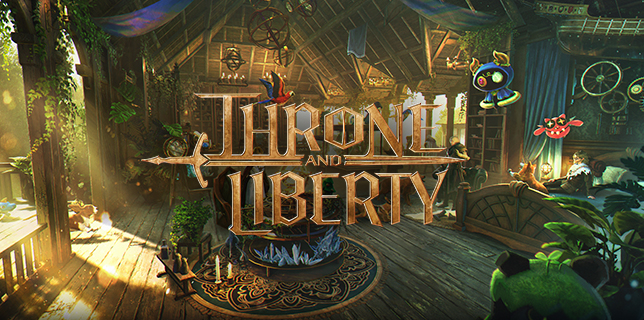 Fantasy game screenshot showing a mystical indoor garden with sunbeams piercing through windows. Ornate circular platforms line a wooden walkway, with floating creatures and vines decorating the space.