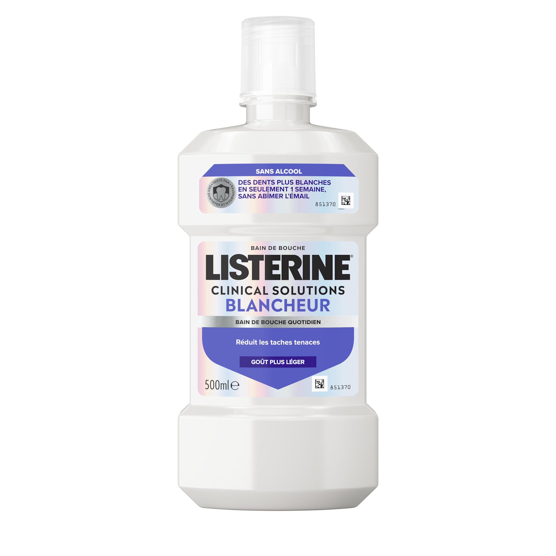 Bain de Bouche LISTERINE® Clinical Solutions Blancheur Goût Leger Sans Alcool