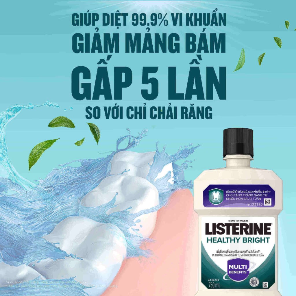 Nước súc miệng diệt khuẩn LISTERINE ® HEALTHY BRIGHT - Image 5 - Listerine - vi-VN