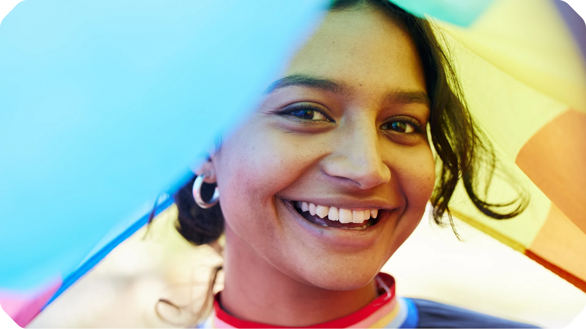 Why Oral Care Counts: Image of a girl radiant smiling! Highlighting a joyful moment