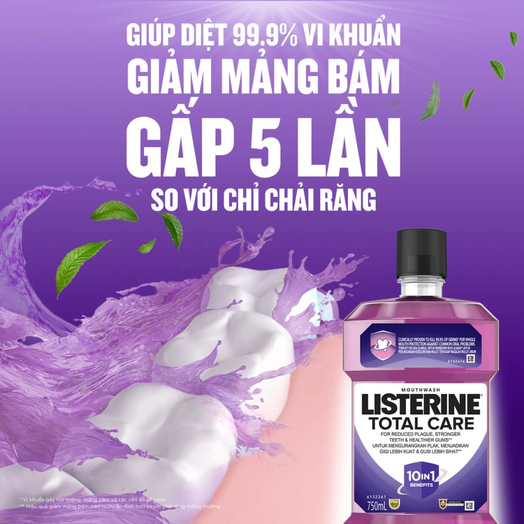 Nước súc miệng diệt khuẩn LISTERINE ® TOTAL CARE - Image 5 - Listerine - vi-VN