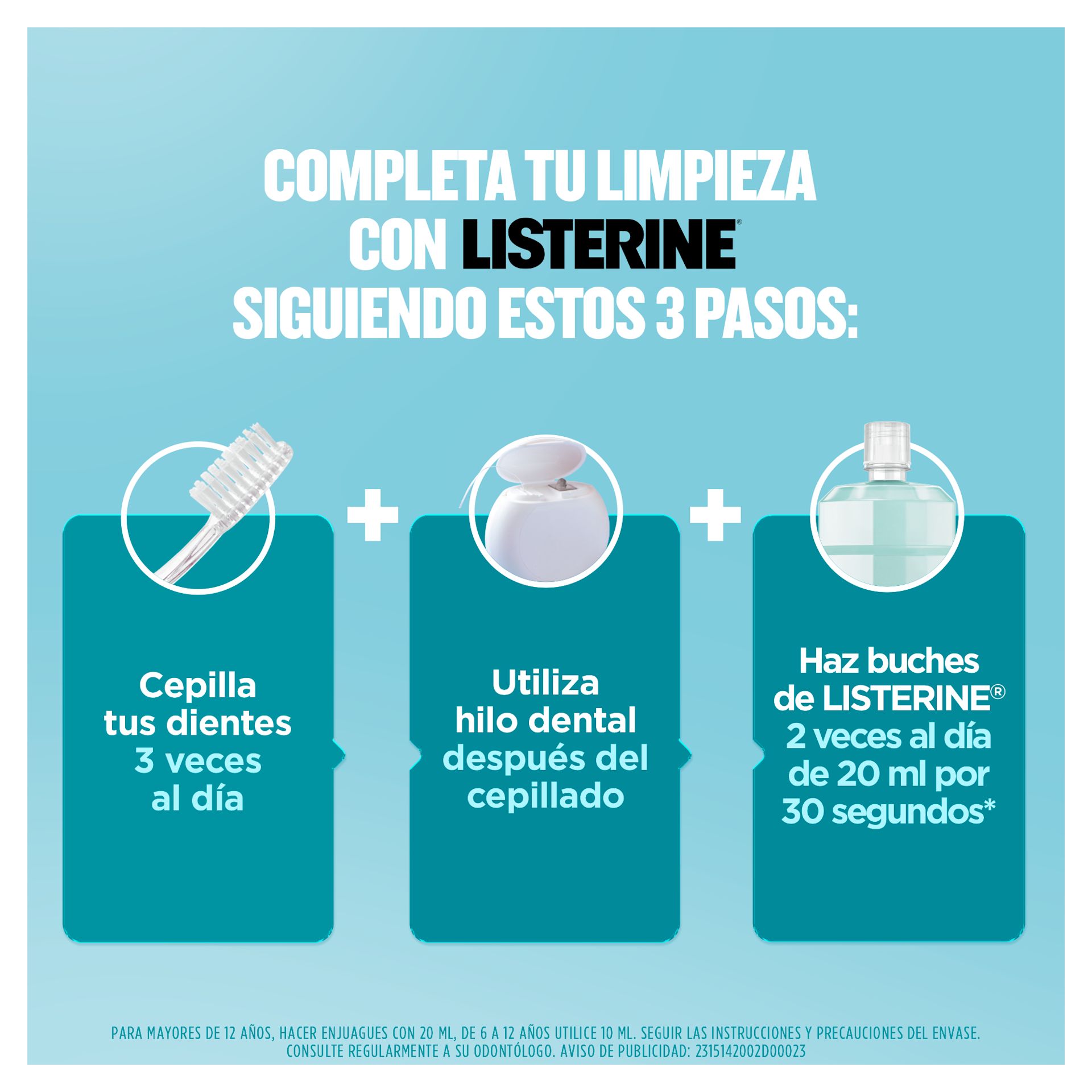 Completa tu limpieza con Listerine