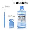 LISTERINE® ULTRACLEAN® AC Free Mild steps routine 1 brush, 2 floss and 3 Listerine!