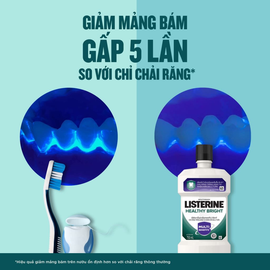 Nước súc miệng diệt khuẩn LISTERINE ® HEALTHY BRIGHT - Image 6 - Listerine - vi-VN