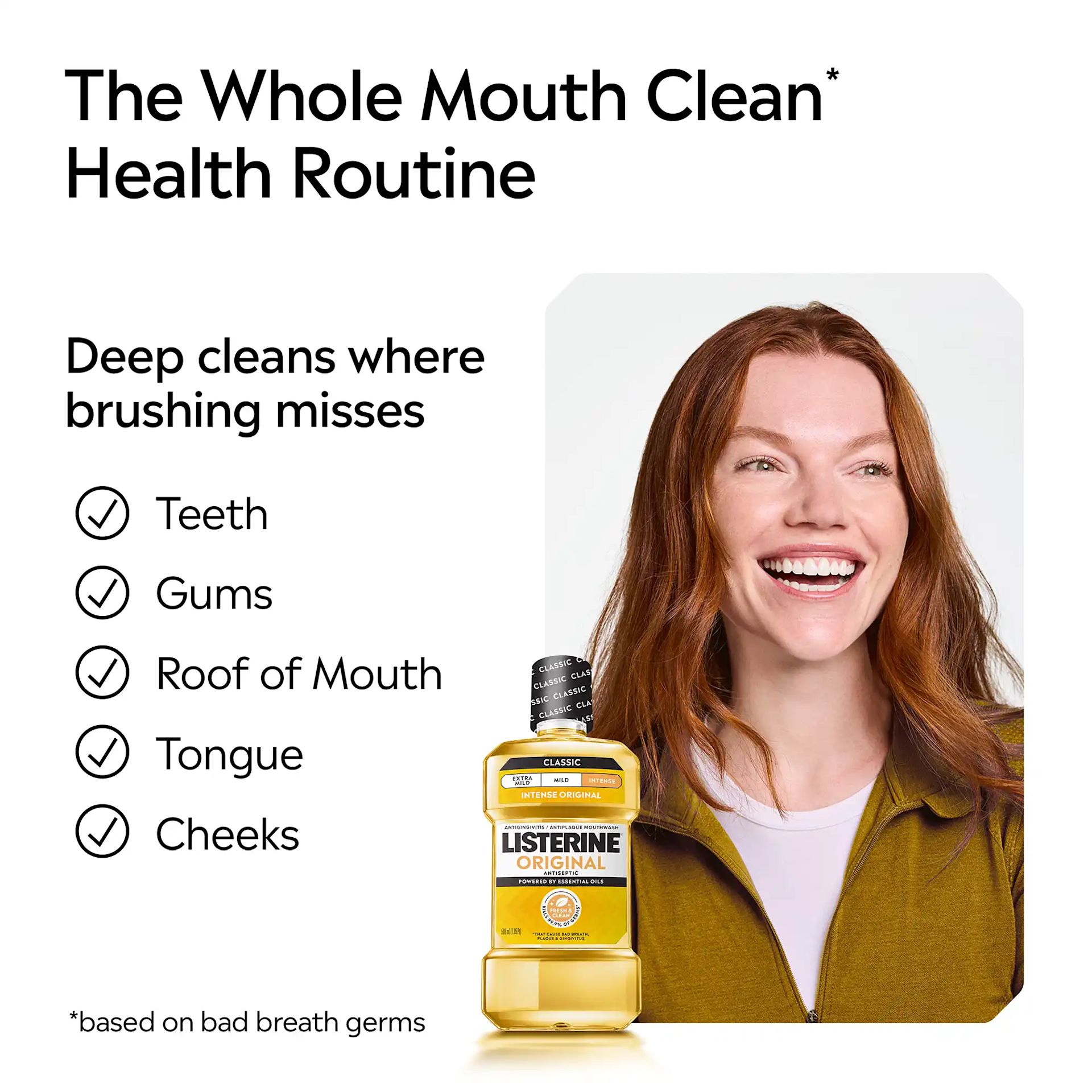 LIS B+ Lifestyle Original Intense RGB 05 The whole mouth clean health routine, deep cleans where brushing misses