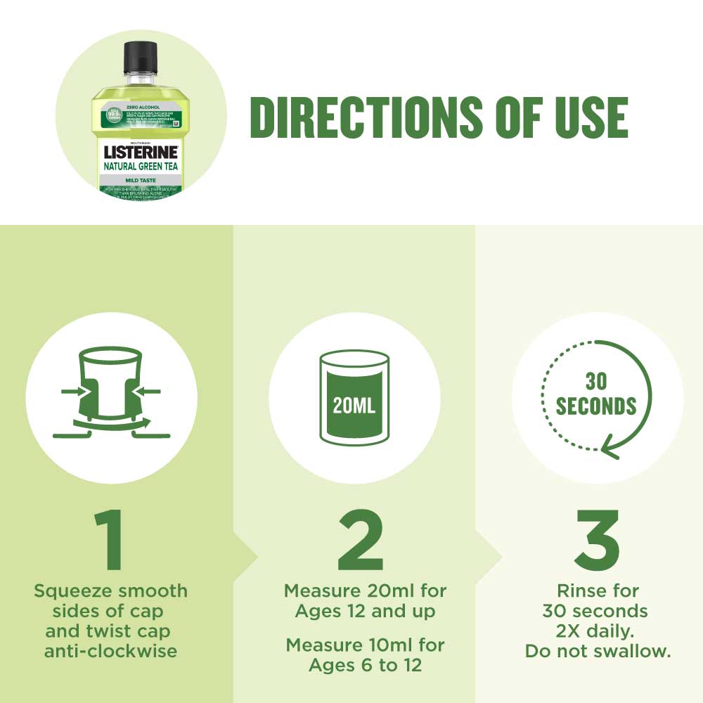 LISTERINE® NATURAL GREEN TEA MILD TASTE - Image 6 - Listerine - en-MY