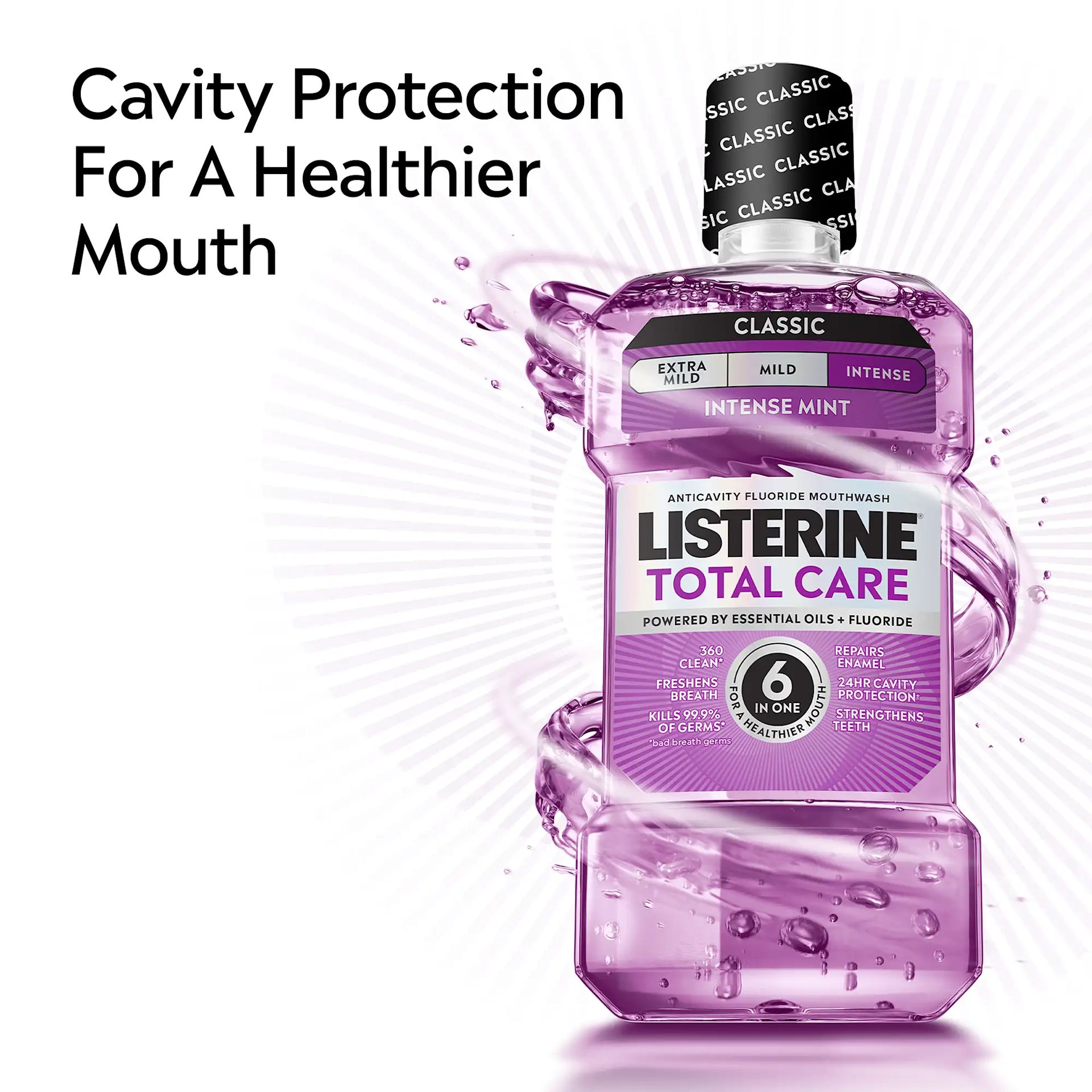 LIS B+ Claim TC Intense RGB 03 v2 LISTERINE® TOTAL CARE Cavity protection for a healthier mouth