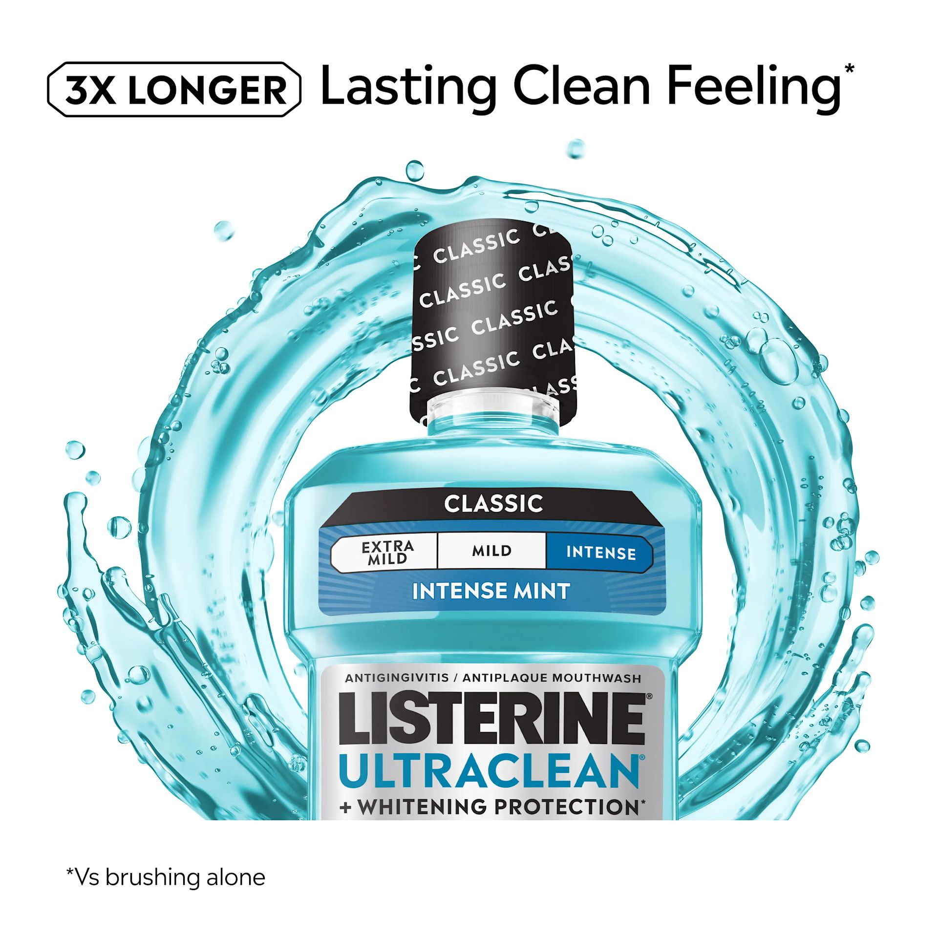 LISTERINE® ULTRACLEAN® 3x longer lasting clean feeling