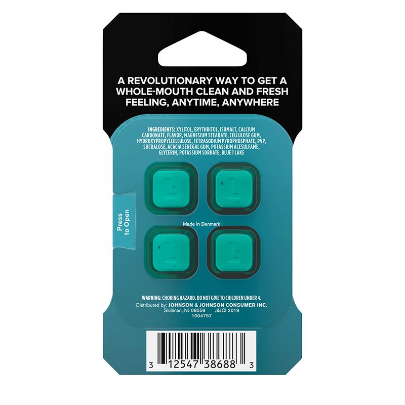 LISTERINE® READY! TABS™ Mint Chewable Tablets back LISTERINE® READY! TABS™ Mint Chewable Tablets back