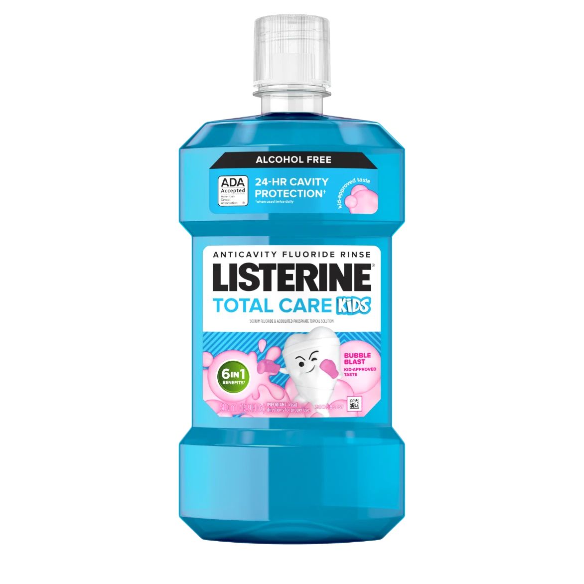 Listerine Anticavity Fluoride Smart Rinse Mouthwash for 2x stronger teeth & better cavity protection