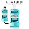 3 flacons de 1 L de rince-bouche antiseptique Listerine®, chacun affichant l’énoncé « Détruit 5X plus de plaque au-dessus de la gencive que la soie dentaire »