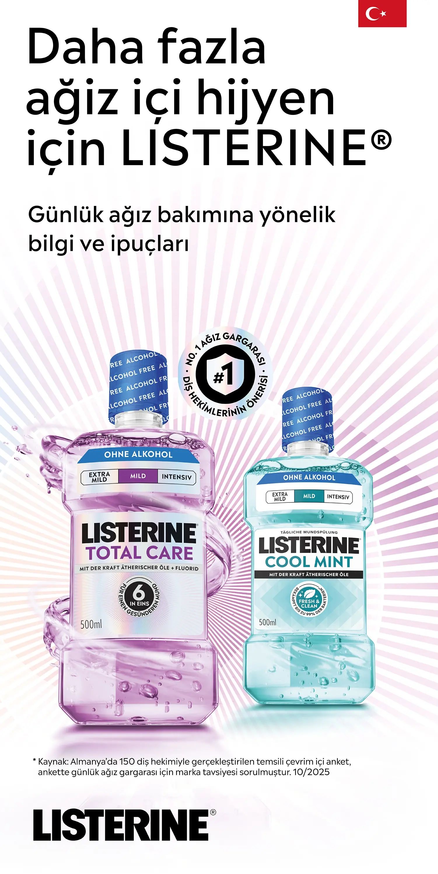 LISTERINE® Mundspülung Broschüre Türkisch