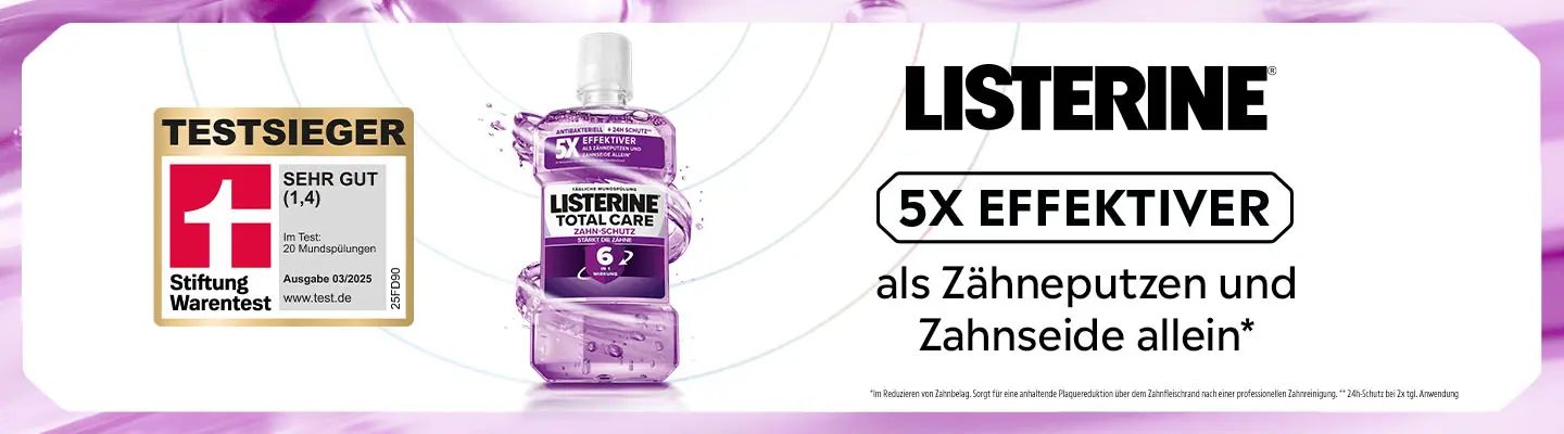 Total Care entdecken LISTERINE® Total Care Zahn-Schutz