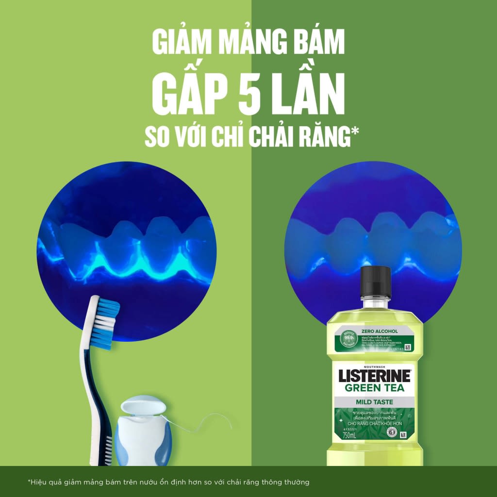 Nước súc miệng diệt khuẩn LISTERINE ® GREEN TEA ZERO ALCOHOL - Image 6 - Listerine - vi-VN