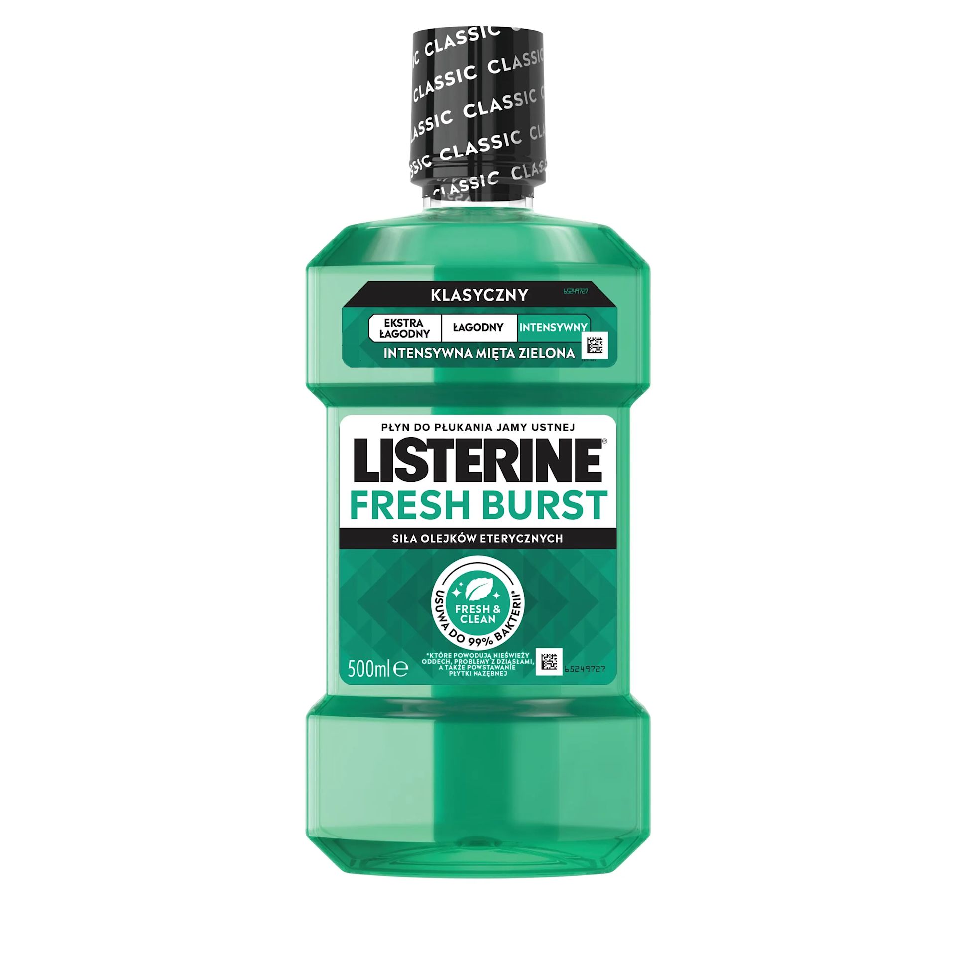 Płyn do płukania jamy ustnej LISTERINE® Fresh Burst Intensywny Smak (Klasyczny), butelka 500 ml​