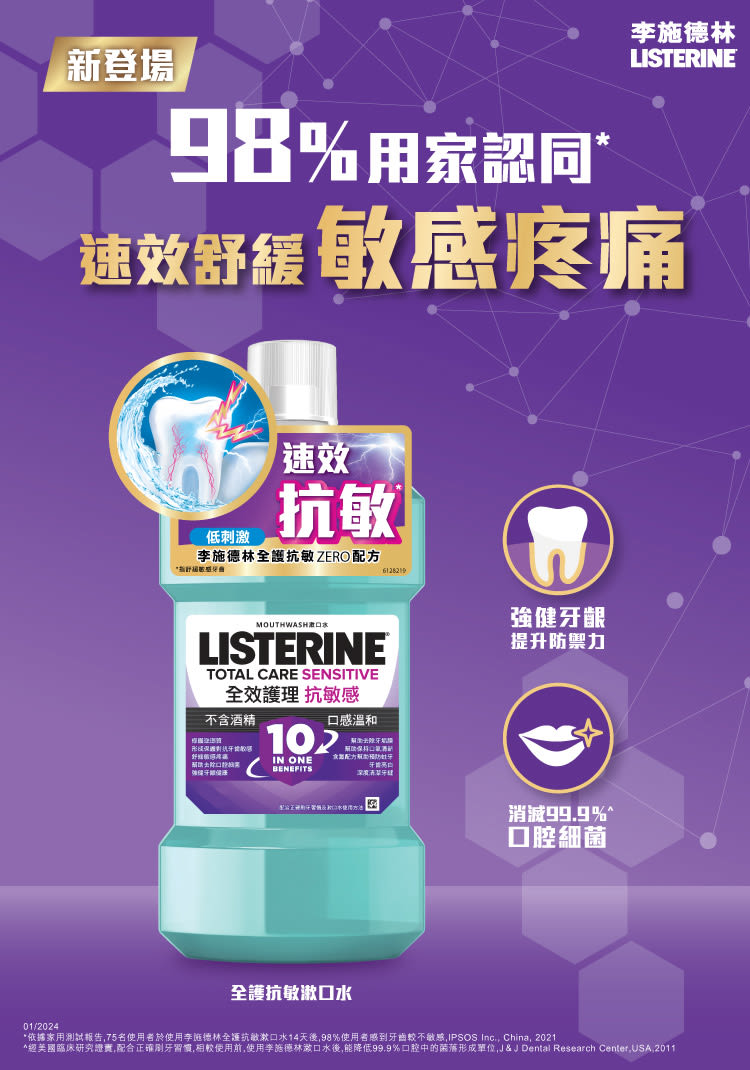 李施德林 全護抗敏配方 - Image 3 - Listerine - zh-Hant-HK