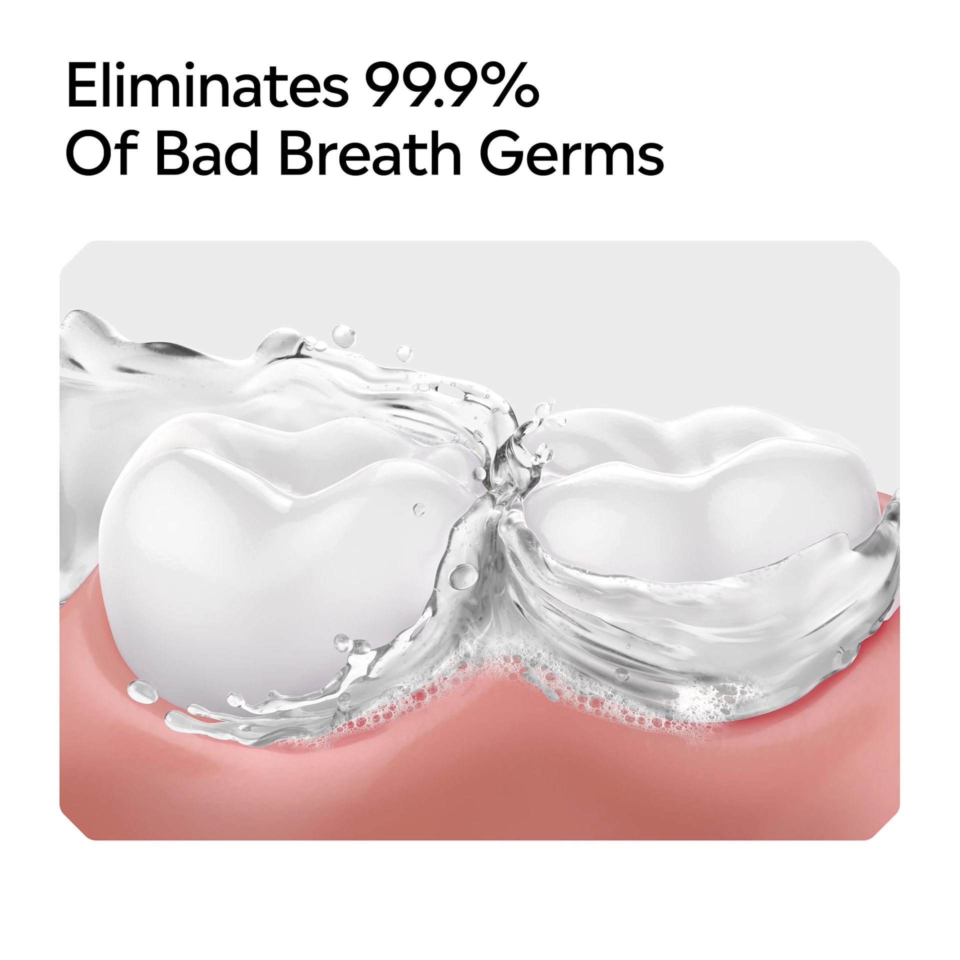 LISTERINE® Extra Mild Alcohol-Free Mouthwash COOL MINT eliminate 99.9% of bad breath germs
