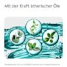 Darstellung ätherischer Pflanzenöle in Wasserblasen mit Hinweis auf die Kraft ätherischer Öle bei LISTERINE®.