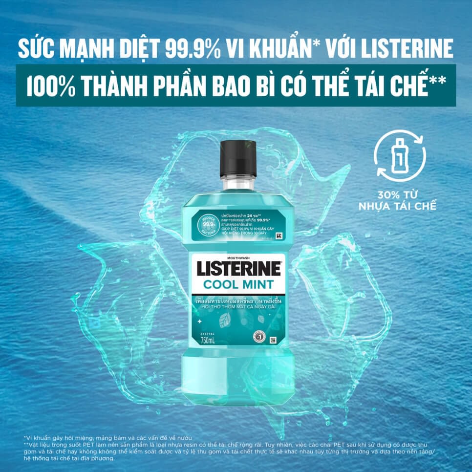Nước súc miệng diệt khuẩn LISTERINE ® COOL MINT - Image 1 - Listerine - vi-VN
