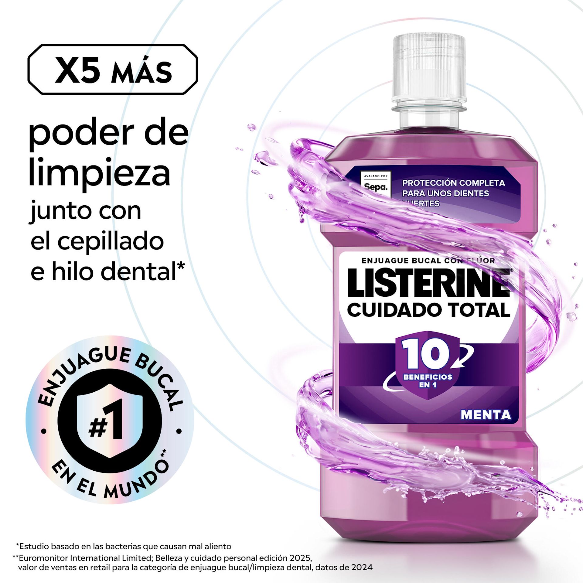 Enjuague Bucal LISTERINE® Cuidado Total - Image 2 - Listerine - es-ES