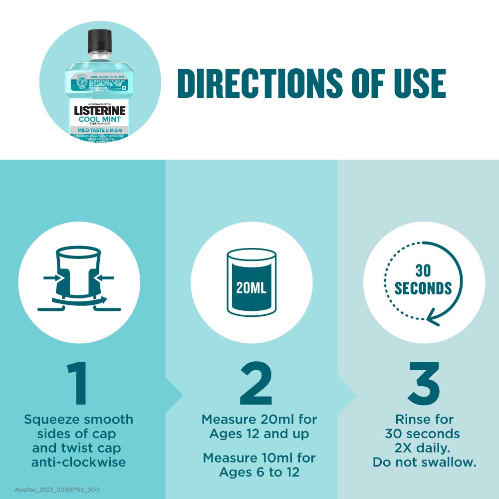 LISTERINE® Cool Mint Mild Taste (Zero Alcohol) - Image 9 - Listerine - en-SG