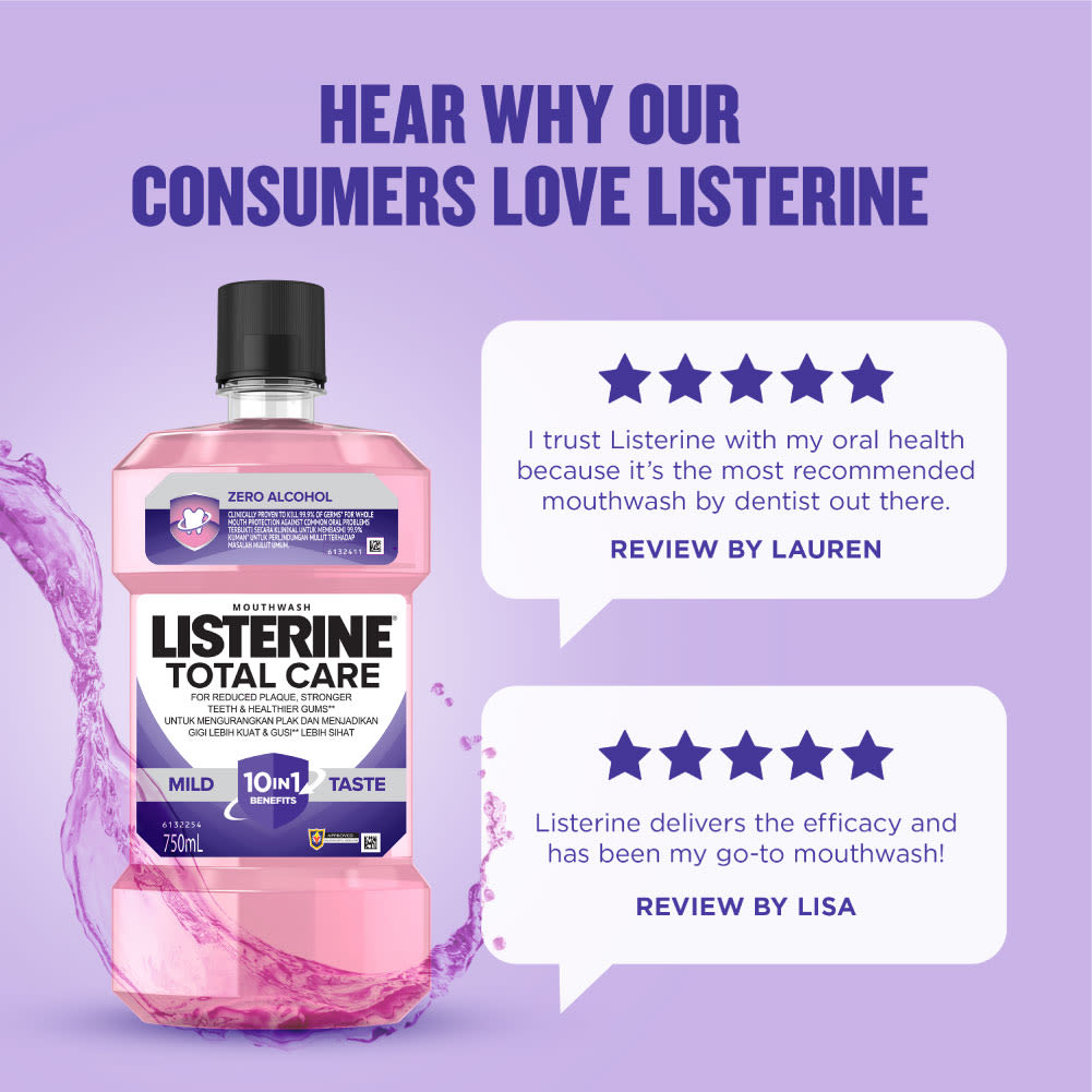 LISTERINE® TOTAL CARE MILD TASTE - Image 9 - Listerine - ms-MY
