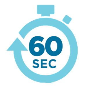 Icône d'une minuterie de 60 secondes