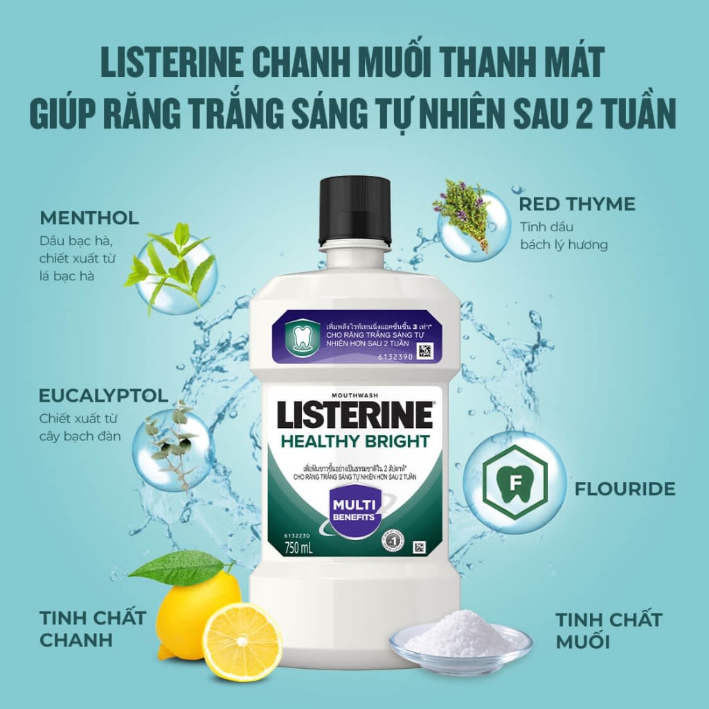 Nước súc miệng diệt khuẩn LISTERINE ® HEALTHY BRIGHT - Image 2 - Listerine - vi-VN