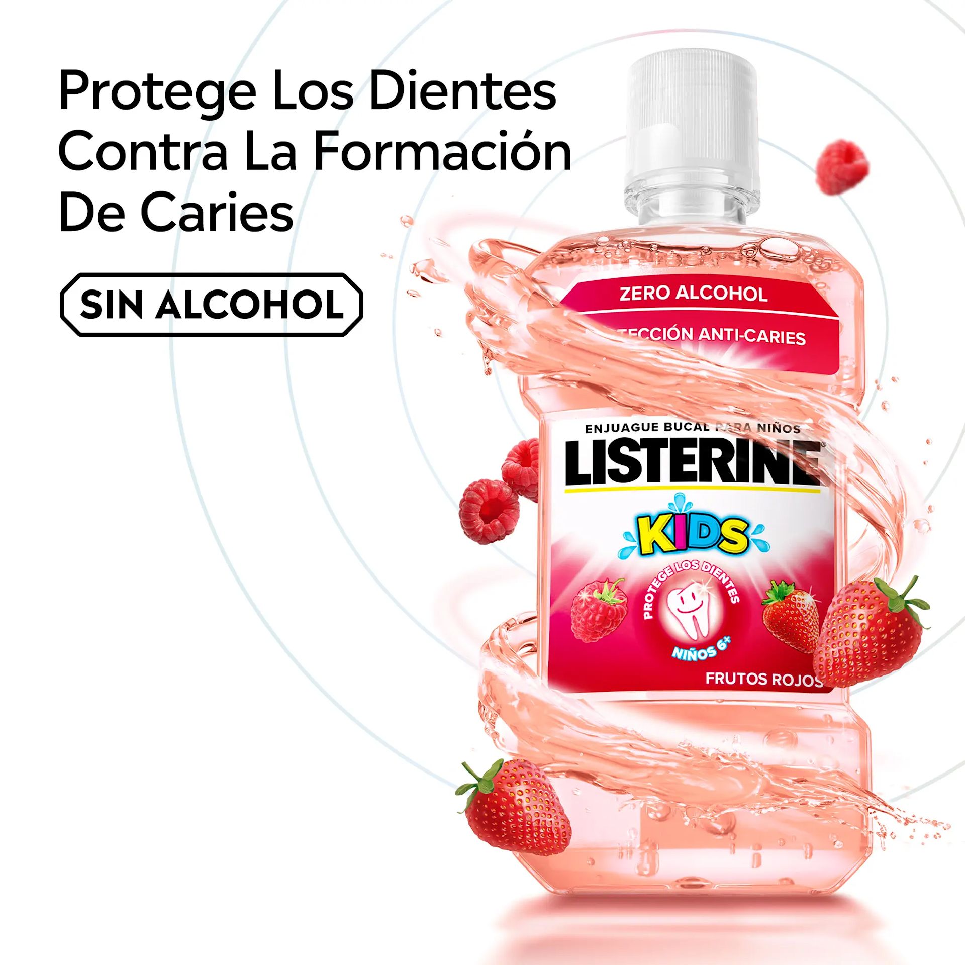 Enjuague Bucal LISTERINE® Smart Rinse® para niños, sabor frutos rojos