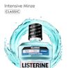 LISTERINE® Intensive Minze Classic Mundspülung mit Alkohol, dargestellt als intensive Variante mit starkem Minzgeschmack.