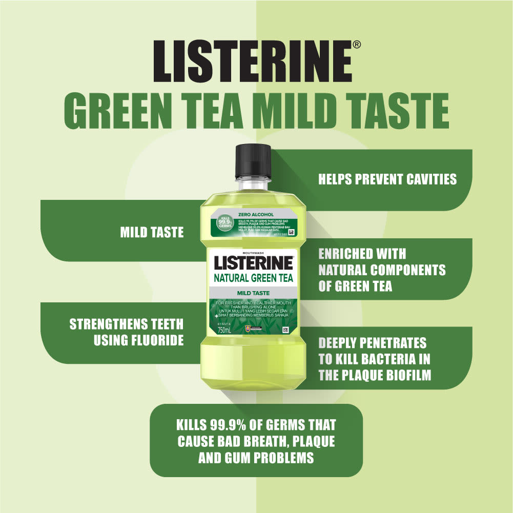 LISTERINE® NATURAL GREEN TEA MILD TASTE - Image 4 - Listerine - en-MY