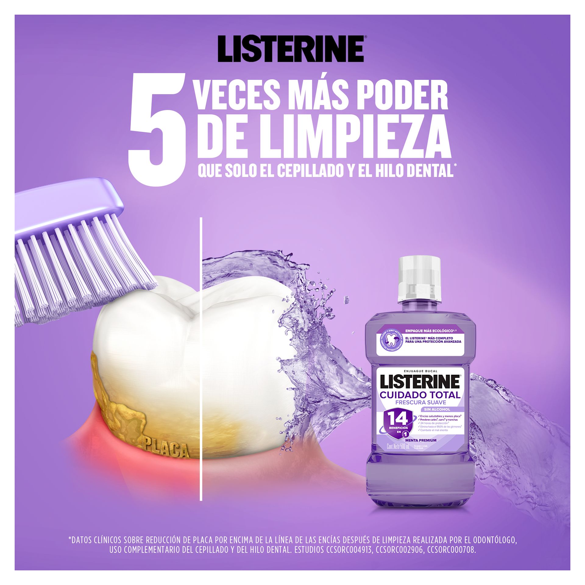 5 vezes más poder de limpieza