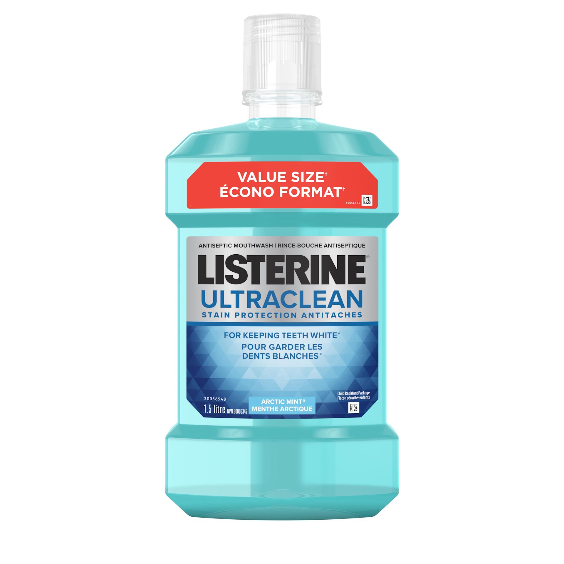 Rince-bouche antiseptique Listerine Ultraclean, Protection antitaches