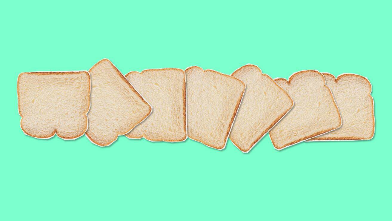 bread with green background