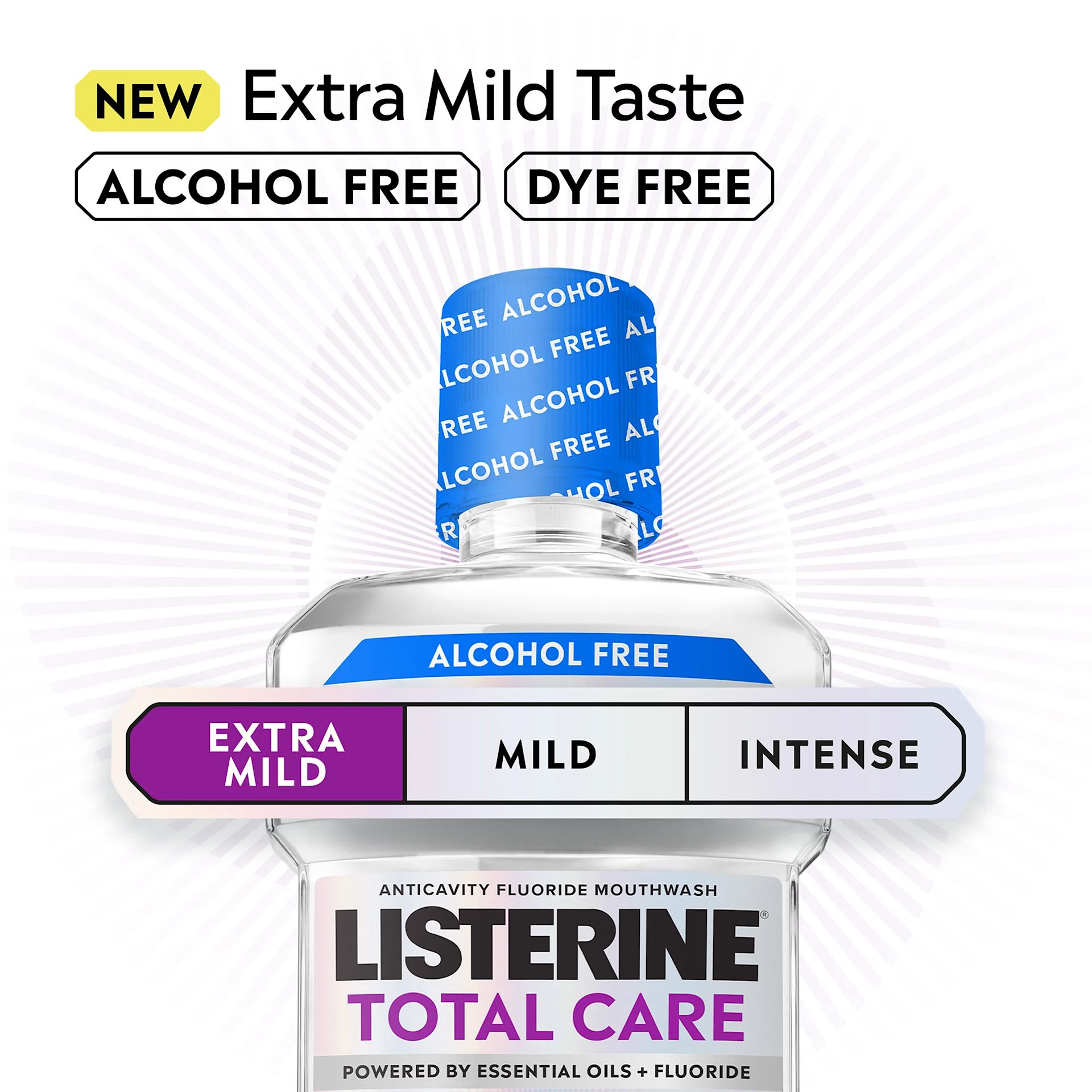 LIS B+ Flavor TC Extra Mild RGB 02 LISTERINE® TOTAL CARE Alcohol-Free Mouthwash, Extra Mild Mint