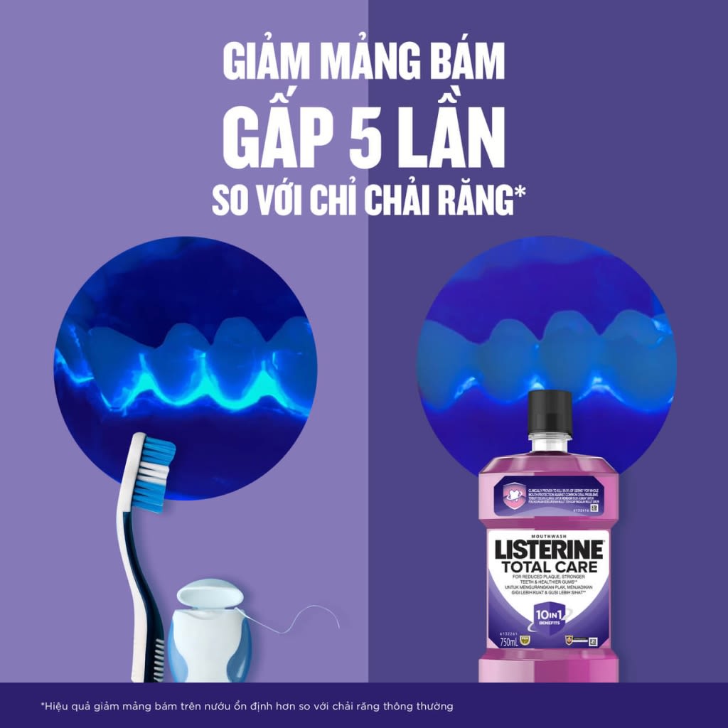 Nước súc miệng diệt khuẩn LISTERINE ® TOTAL CARE - Image 6 - Listerine - vi-VN