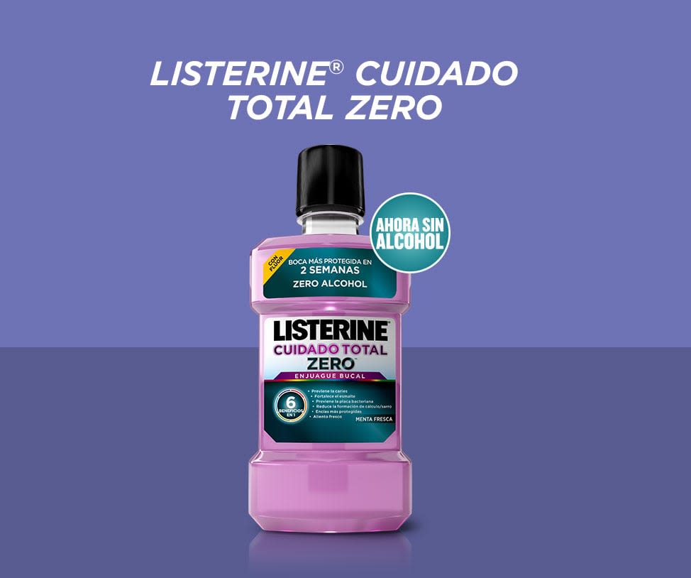 El más completo y avanzado LISTERINE®, ahora también sin alcohol.