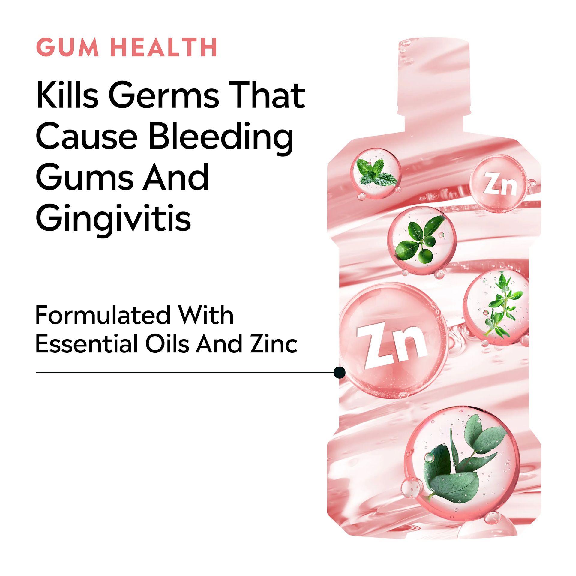LISTERINE® Gum Health, kills germs that cause bleeding gums and gingivitis