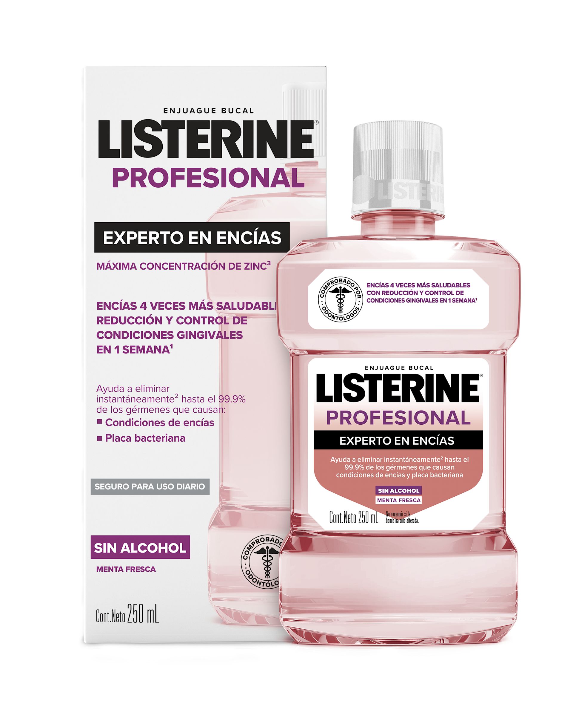Enjuague Bucal LISTERINE® PROFESIONAL​​ EXPERTO EN ENCÍAS 250mL