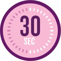 Utilizați de două ori pe zi timp de 30 de secunde