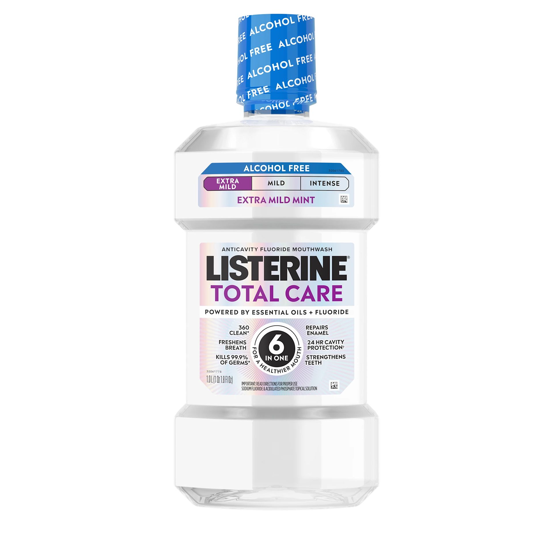 Front pack shot of LISTERINE® TOTAL CARE Alcohol-Free Mouthwash 1L