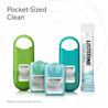 Pocket Size Clean based on bad breath germs, pocketmist, pocketpaks and on-the-go mouthwash