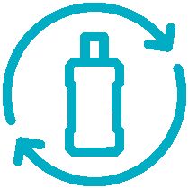 Icône d’un flacon recyclable