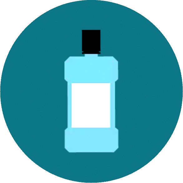 Graphic image of a mouthwash bottle